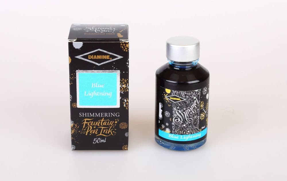 Diamine - Fountain Pen Ink - Shimmer Ink 50ml - Blue Lightning