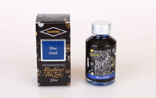 Diamine - Fountain Pen Ink - Shimmer Ink 50ml - Blue Pearl