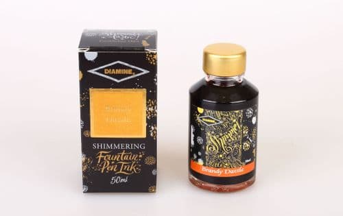 Diamine - Fountain Pen Ink - Shimmer Ink 50ml - Brandy Drizzle