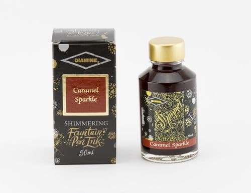 Diamine - Fountain Pen Ink - Shimmer Ink 50ml - Caramel Sparkle