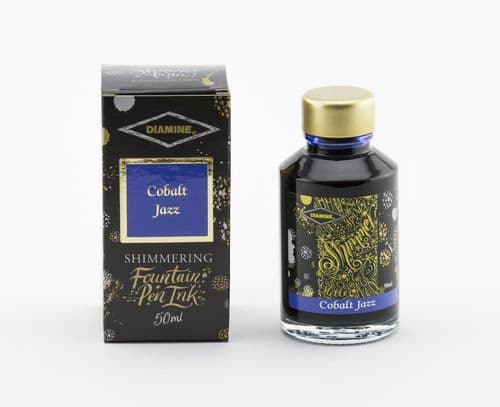 Diamine - Fountain Pen Ink - Shimmer Ink 50ml - Cobalt Jazz