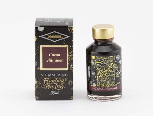 Diamine - Fountain Pen Ink - Shimmer Ink 50ml - Cocoa Shimmer
