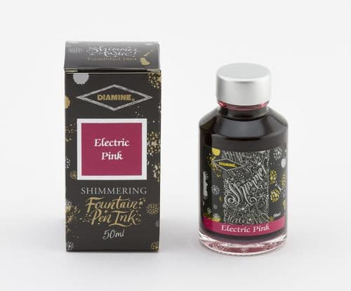 Diamine - Fountain Pen Ink - Shimmer Ink 50ml - Electric Pink
