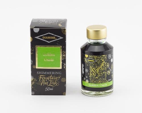 Diamine - Fountain Pen Ink - Shimmer Ink 50ml - Golden Oasis
