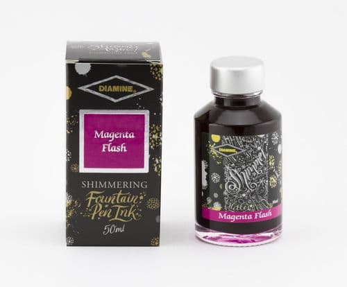 Diamine - Fountain Pen Ink - Shimmer Ink 50ml - Magenta Flash