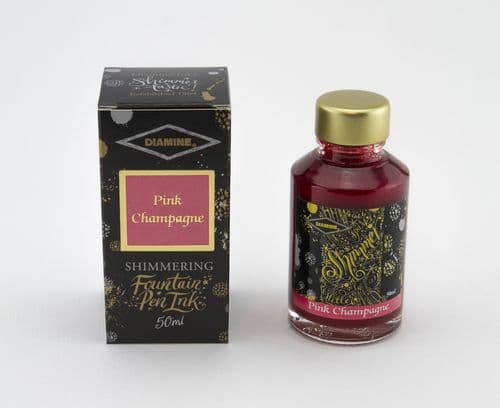Diamine - Fountain Pen Ink - Shimmer Ink 50ml - Pink Champagne