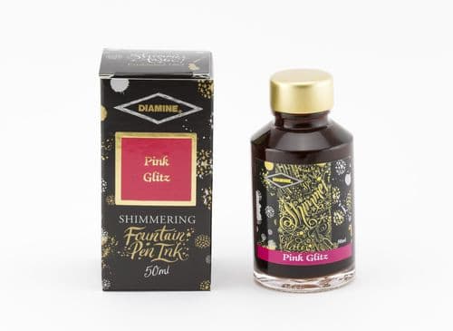 Diamine - Fountain Pen Ink - Shimmer Ink 50ml - Pink Glitz