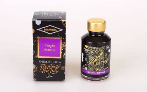 Diamine - Fountain Pen Ink - Shimmer Ink 50ml - Purple Pazzazz