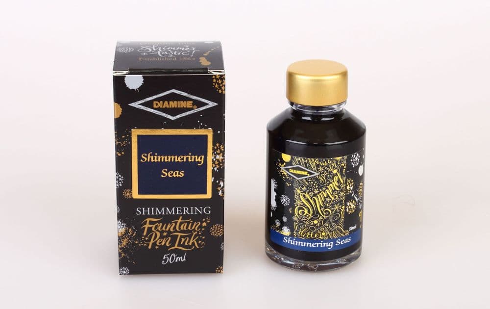 Diamine - Fountain Pen Ink - Shimmer Ink 50ml - Shimmering Seas