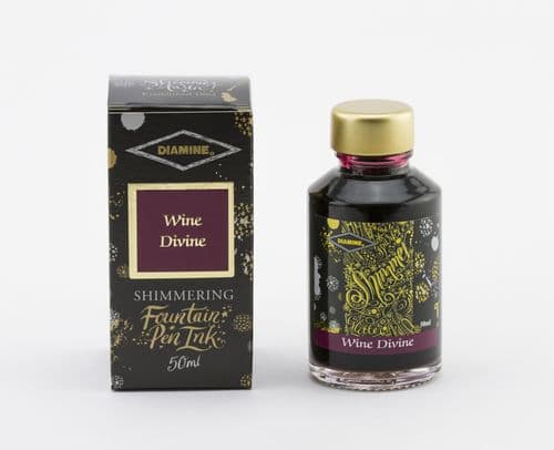 Diamine - Fountain Pen Ink - Shimmer Ink 50ml - Wine Divine