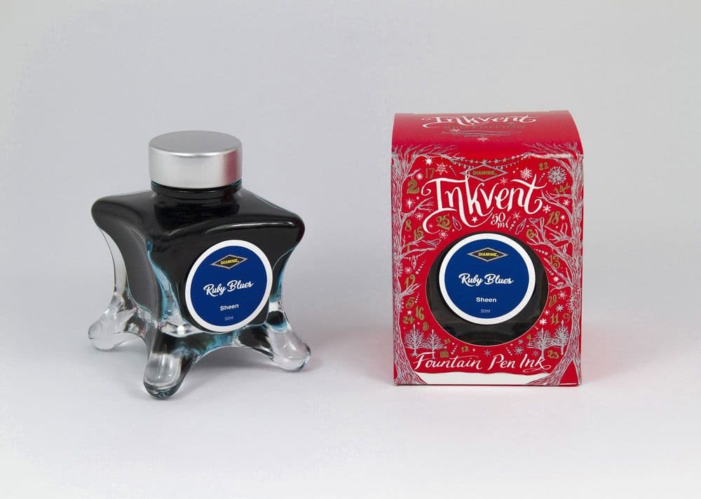 Diamine - Inkvent - Red Collection - Ruby Blues Sheen