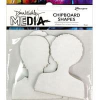Dina Wakley - Chipboard Shapes - Passport Photos