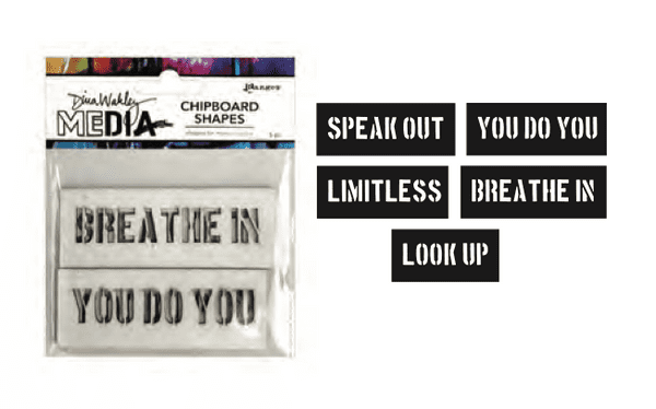 Dina Wakley - Chipboard Shapes - Speak Out