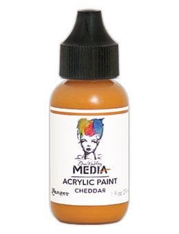 Dina Wakley Media - Acrylic Paints - 1oz Bottle - Cheddar
