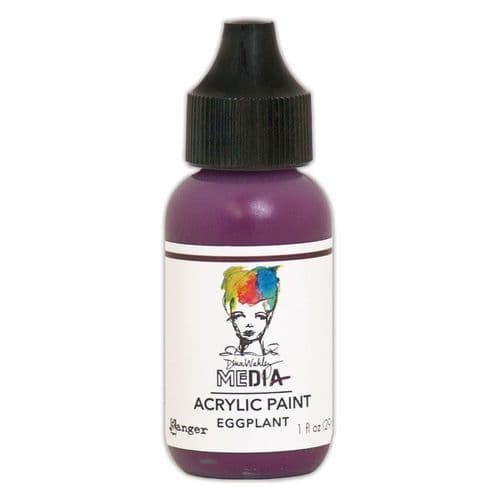 Dina Wakley Media - Acrylic Paints - 1oz Bottle - Eggplant