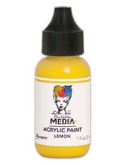 Dina Wakley Media - Acrylic Paints - 1oz Bottle - Lemon