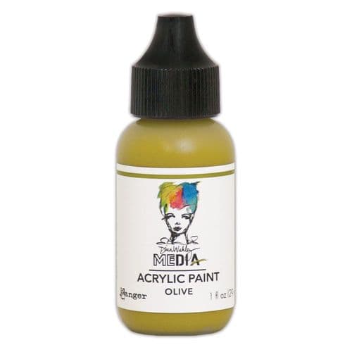 Dina Wakley Media - Acrylic Paints - 1oz Bottle - Olive
