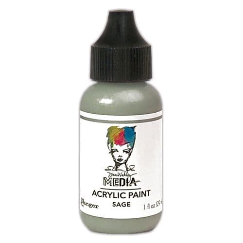 Dina Wakley Media - Acrylic Paints - 1oz Bottle - Sage