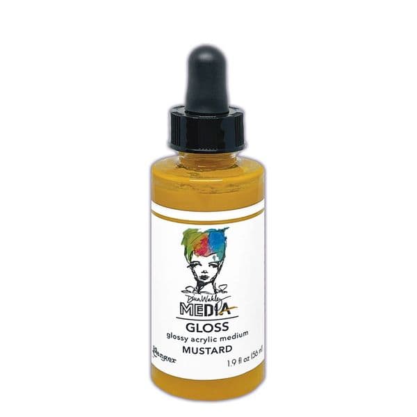 Dina Wakley - MEdia Gloss - Mustard
