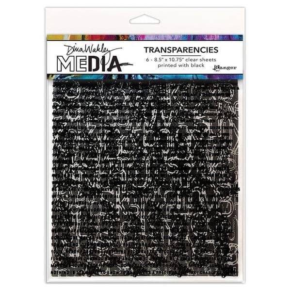 Dina Wakley Media - Media Transparencies - Typography #1