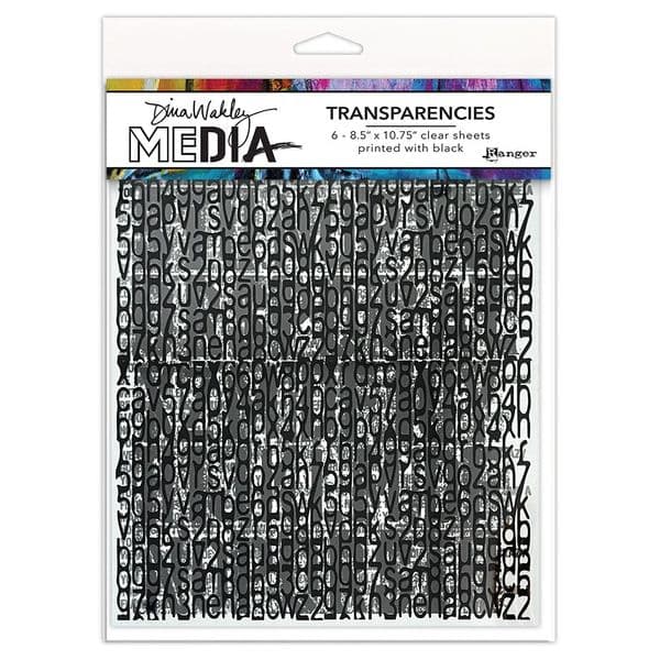 Dina Wakley Media - Media Transparencies - Typography #2