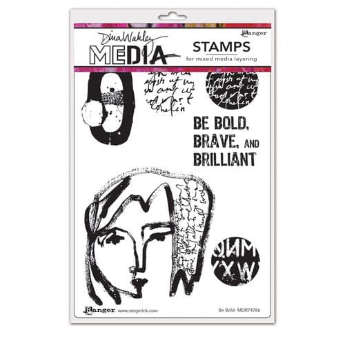 Dina Wakley Media - Rubber Stamp - Be Bold
