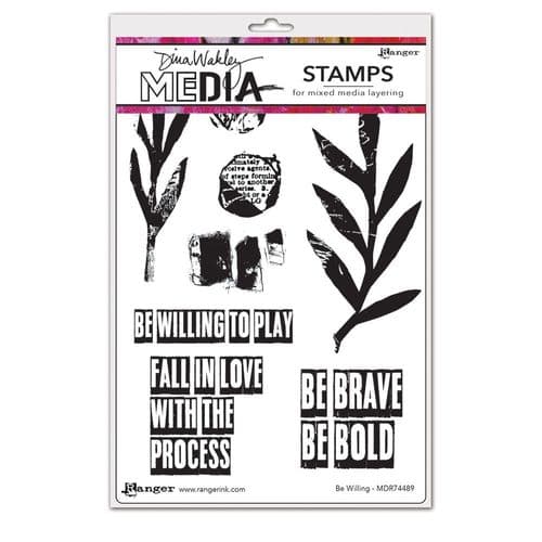 Dina Wakley Media - Rubber Stamp - Be Willing