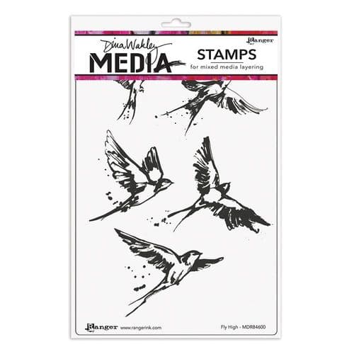 Dina Wakley Media - Rubber Stamp - Fly High