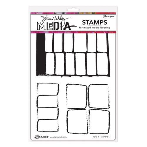 Dina Wakley Media - Rubber Stamp - Grid It