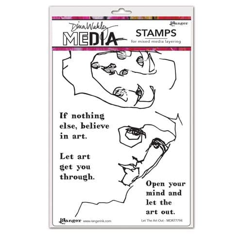 Dina Wakley Media - Rubber Stamp - Let the Art Out