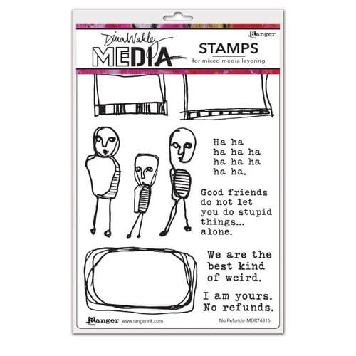 Dina Wakley Media - Rubber Stamp - No Refunds