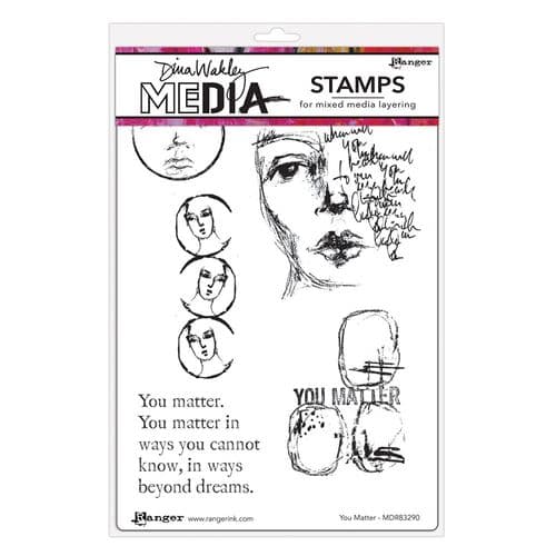 Dina Wakley Media - Rubber Stamp - You Matter