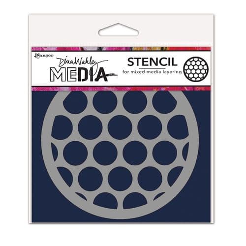 Dina Wakley Media - Stencil - Coasters - Big Circles
