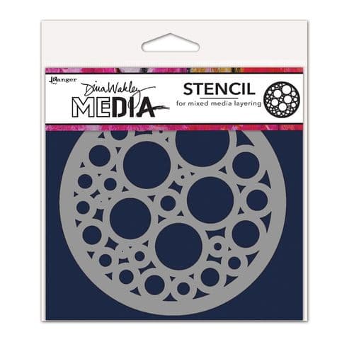Dina Wakley Media - Stencil - Coasters - Bubbles