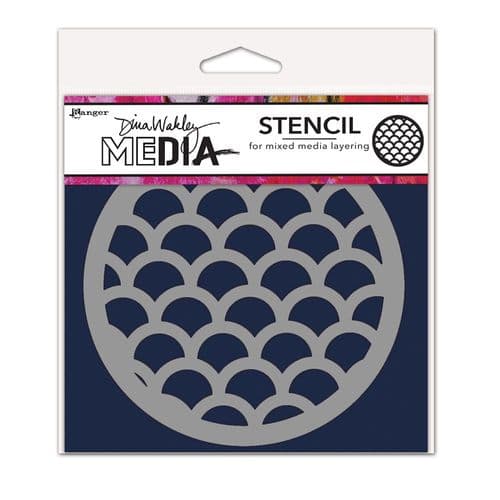 Dina Wakley Media - Stencil - Coasters - Scales