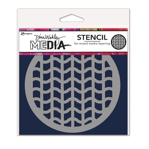 Dina Wakley Media - Stencil - Coasters - Tire Tracks