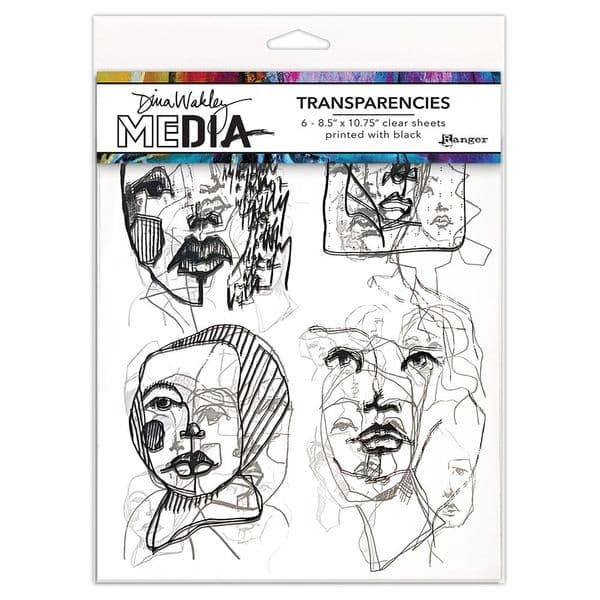 Dina Wakley - Media Transparencies - Abstract Portraits #2