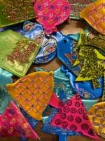 Dylusions - Dyamond Boards - Small - Bells & Holly