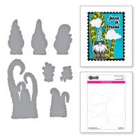 Dylusions - No Place Like Gnome - Rubber Stamp & Cutting Die Set
