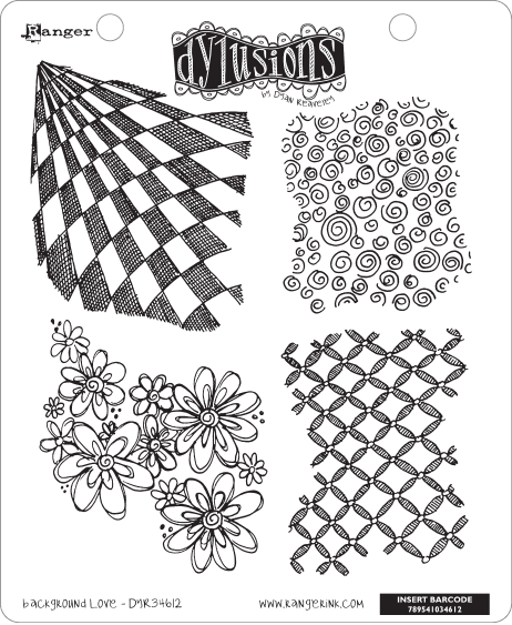 Dylusions - Rubber Stamps - Background Love