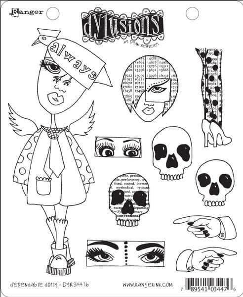 Dylusions - Rubber Stamps - Dependable Dotty