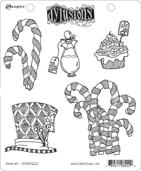 Dylusions - Rubber Stamps - Drink Me
