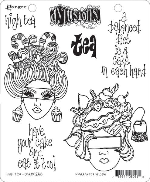 Dylusions - Rubber Stamps - High Tea