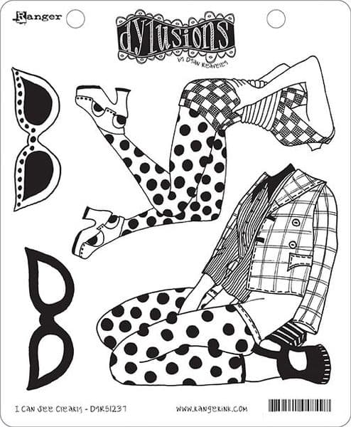 Dylusions - Rubber Stamps - I Can See Clearly
