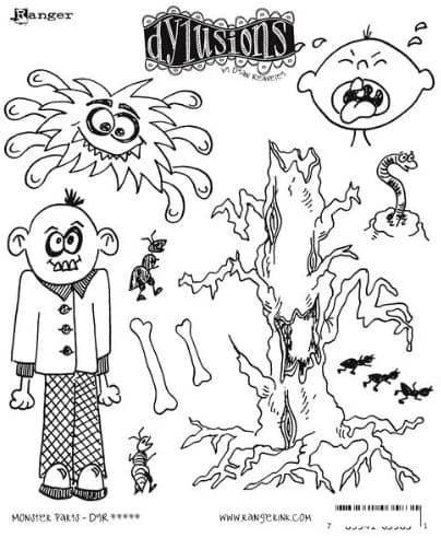 Dylusions - Rubber Stamps - Mischievous Malcom
