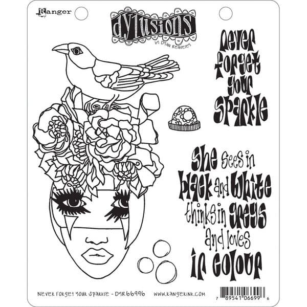 Dylusions - Rubber Stamps - Never Forget your Sparkle
