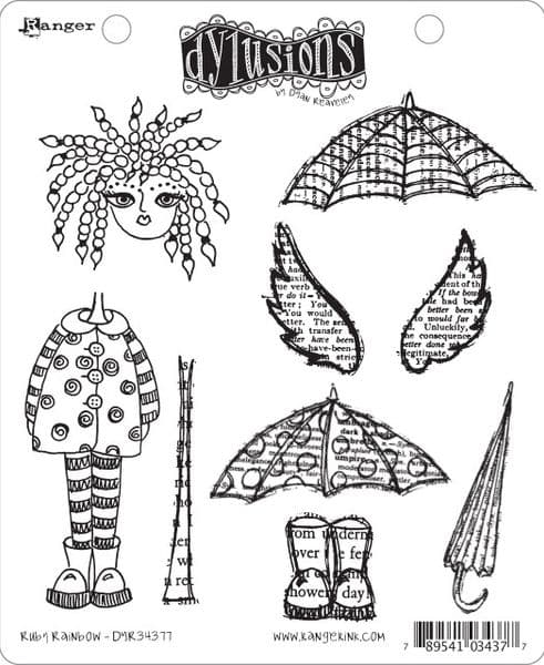 Dylusions - Rubber Stamps - Ruby Rainbow