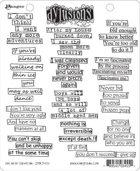 Dylusions - Rubber Stamps - Say What You Mean