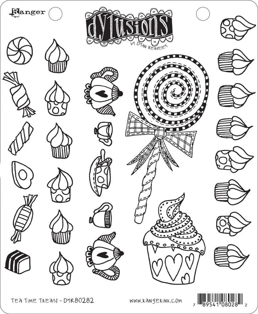 Dylusions - Rubber Stamps - Tea Time Treats