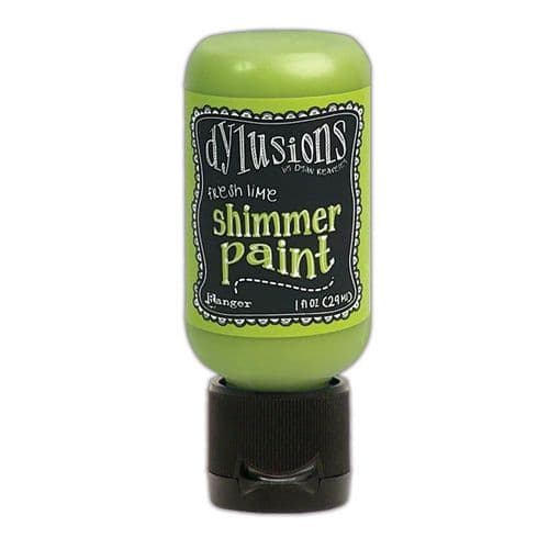 Dylusions - Shimmer Acrylic Paint - 1 oz Bottle - Fresh Lime